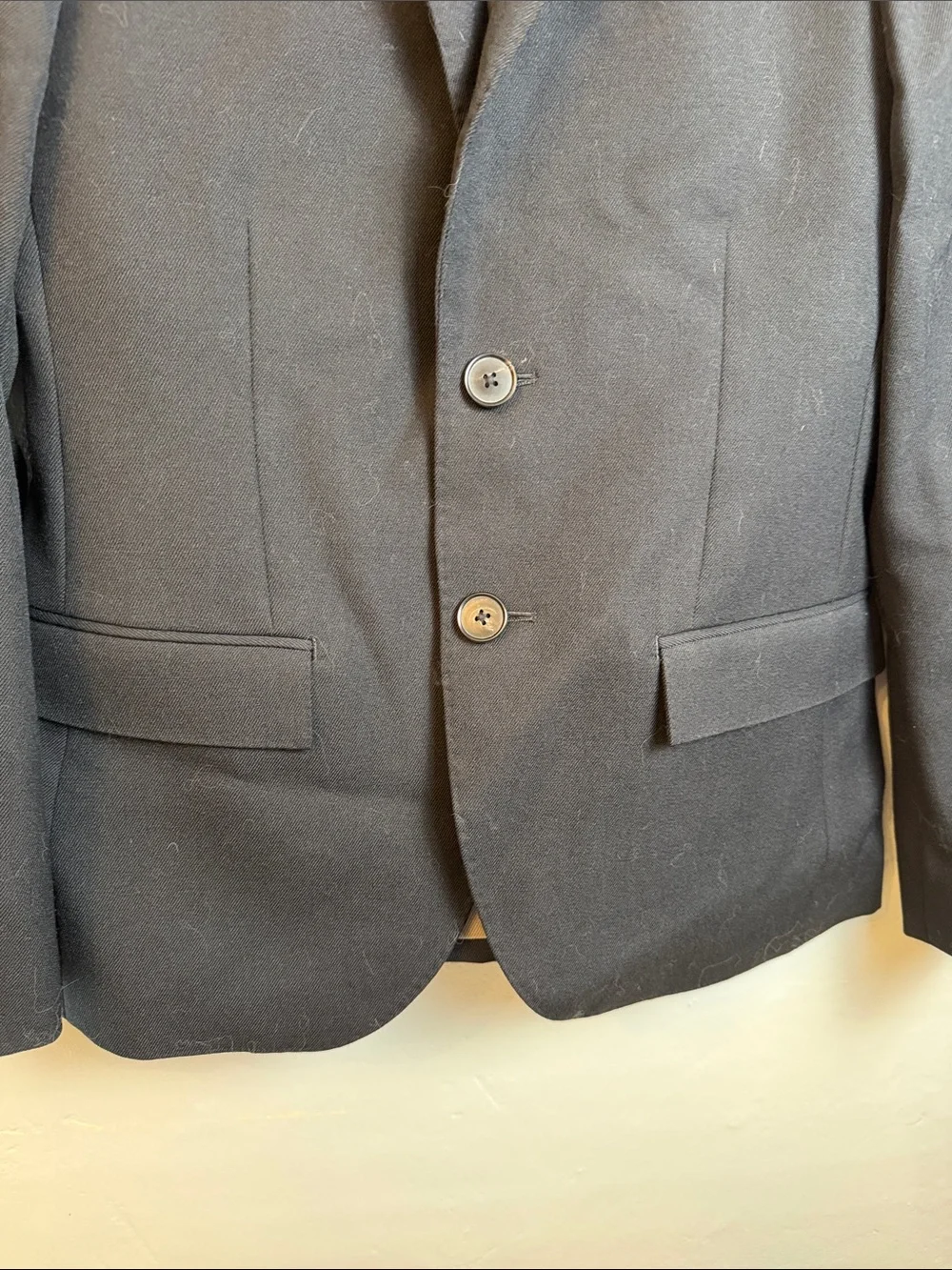 J. Crew Womens Ludlow Slim-fit  in American wool Black Two-Button Blazer size 4